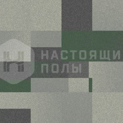 Ковровая плитка Ege Highline Loop Gradient Block Green, 240 x 960 мм