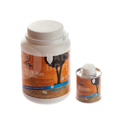 Лак для паркета двухкомпонентный LOBADUR WS 2K DUO полуматовый (1 л) Лак для паркета двухкомпонентный LOBADUR WS 2K DUO полуматовый (1 л)