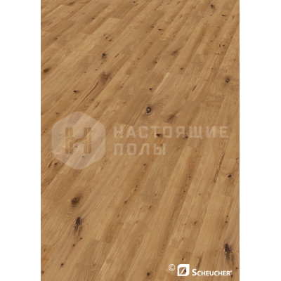 Паркетная доска Scheucher Parkett MULTIflor 1200 Valletta 39533 Дуб Кантри брашированный под уф-маслом однополосный, 1200*140*9.8 мм