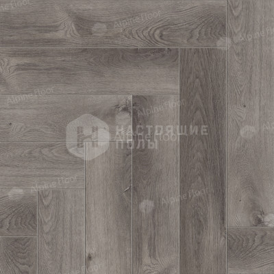 ПВХ плитка клеевая елочка Alpine Floor Parquet LVT ECO 16-13 Дуб Мерга, 590*118*2.5 мм