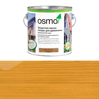 Защитное масло-лазурь для древесины Osmo Holzschutz Ol-Lasur 700 Сосна (0.22л)