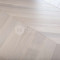 Паркет французская елка Lab Arte Дуб Натур Чегет белый лак, 600/490*110*14 мм