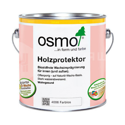 Пропитка для древесины с водоотталкивающим эффектом Osmo Holzprotektor 4006 Бесцветное для внутренних и наружных работ (2.5л) Пропитка для древесины с водоотталкивающим эффектом Osmo Holzprotektor 4006 Бесцветное для внутренних и наружных работ (2.5л)