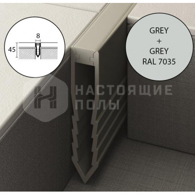 Компенсационный профиль Profilpas Projoint DIL NF 99820 Cerfix Projoint Dil NF grey + grey 45 мм RAL 7035