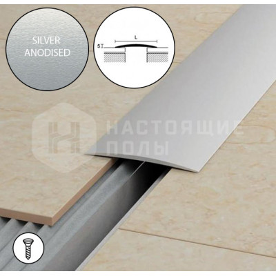Компенсационный профиль Profilpas Cerfix Procover 71840 Cerfix Procover GB/660/F silver anodised width 60 Компенсационный профиль Profilpas Cerfix Procover 71840 Cerfix Procover GB/660/F silver anodised width 60